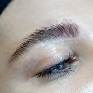 Before and after lash lift results at a professional beauty spa in Limassol