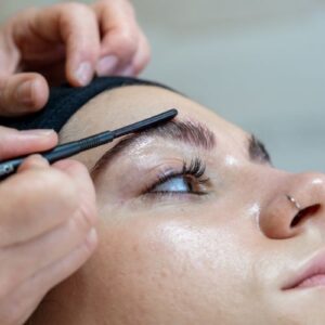 Close up of brow lamination results at Babor Beauty Spa Limassol Close up of brow lamination results at Babor Beauty Spa Limassol